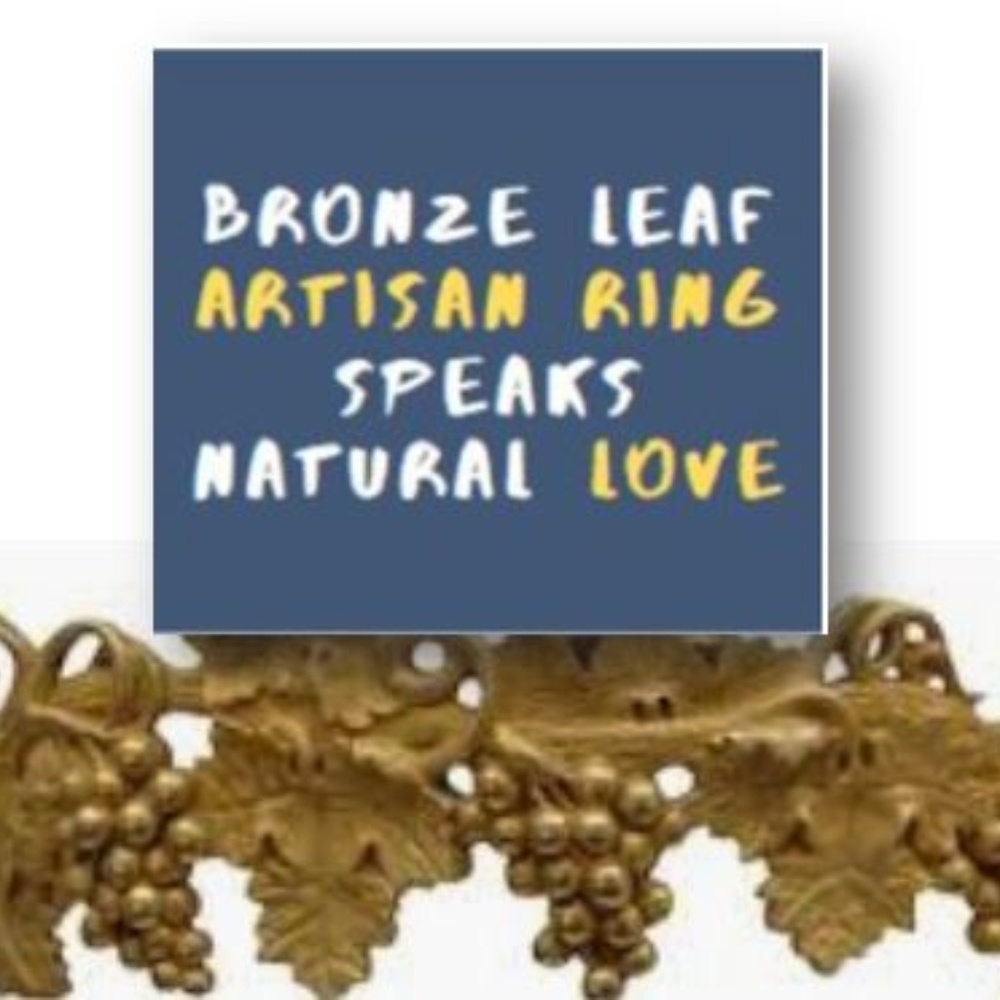 Vintage BRONZE LEAVES RING ~ Natural Love - Picture 4 of 8